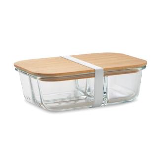 TUNDRA 3 Glass lunch box with bamboo lid 