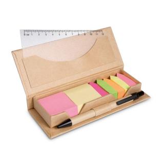 STIBOX Sticky memo set recycked w/pen 