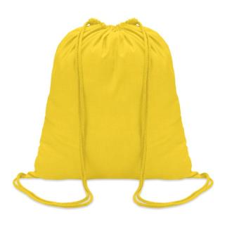 COLORED 100gr/m² cotton drawstring bag Yellow