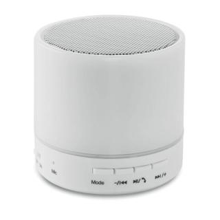 ROUND WHITE Round wireless speaker LED 