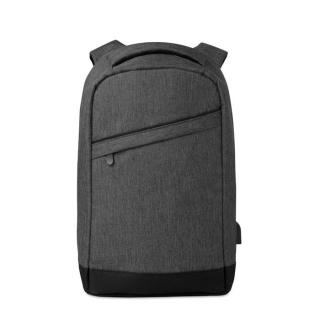 BERLIN 2 tone backpack incl USB plug 