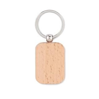 POTY WOOD Rectangular wooden key ring 