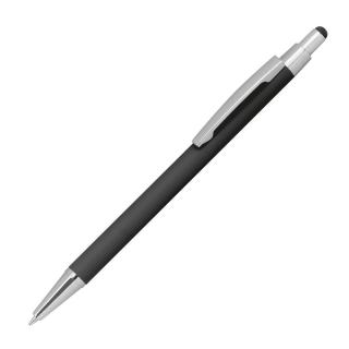 Metal ballpen with rubber coating and touch function 