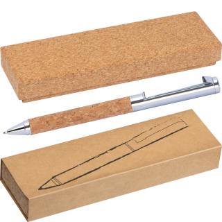 Twist-ballpen metal and cork 