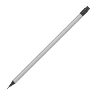 Pencil with eraser in metallic colors Silver