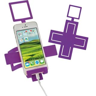 Mobile phone holder Cross Purple