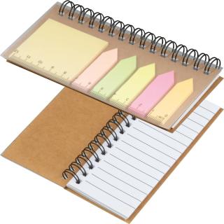 Sticky note set with spiral pad 