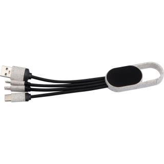 3 in 1 wheatstraw charging cable Fawn