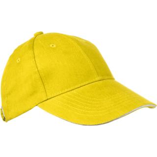 6-panel sandwich baseball cap Yellow
