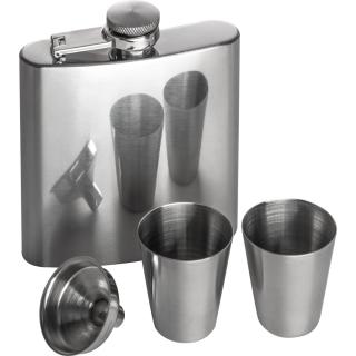Hipflask set with 2 cups 