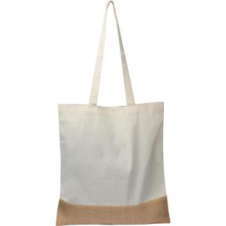 Carrying bag with jute bottom 