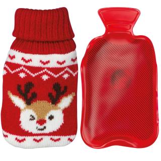 Hand warmer with Christmas knitted cover 