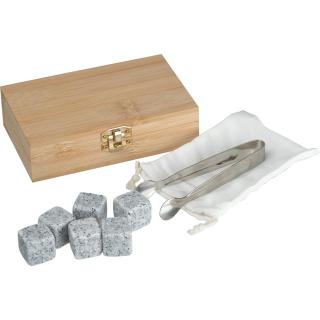 Ice cube set in Bamboo case 