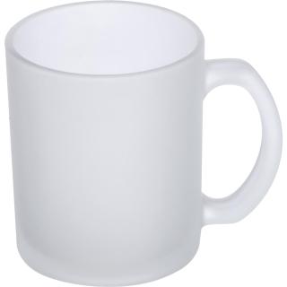Glastasse weiß gefrostet, 300ml 