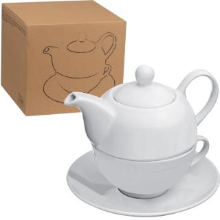 Teapot with cup and coaster ELIAS White