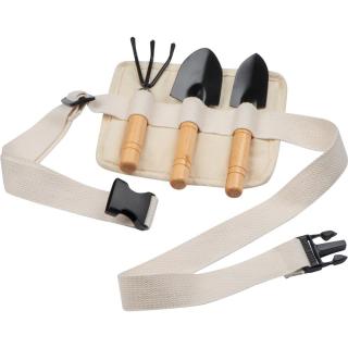 Garden tool set in a belt 