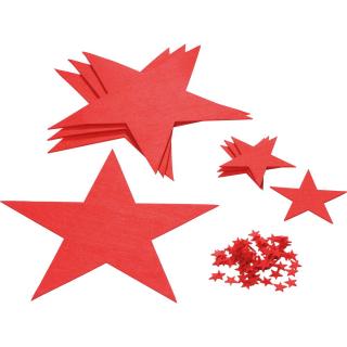Star set made of felt Red