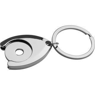 Metal keyring with shopping chip 