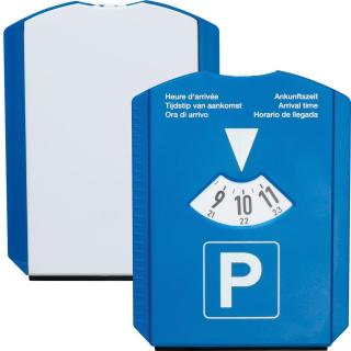 Parking disc with ice scraper 