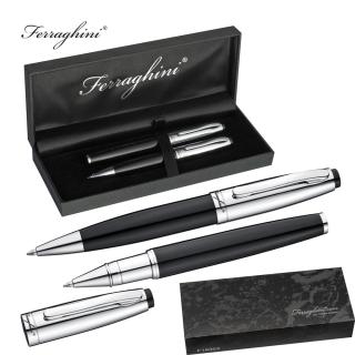Ferraghini writing set with a ball pen and a rollerball pen 