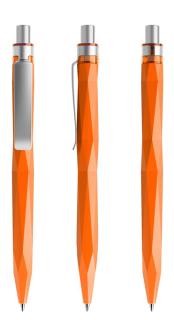 prodir QS20 PMS Push Kugelschreiber Orange-Silber satiniert