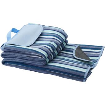 Riviera water-resistant outdoor picnic blanket White/blue