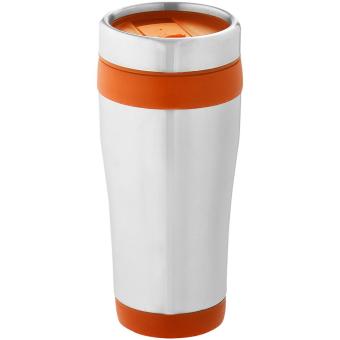 Elwood 410 ml insulated tumbler, silver Silver, orange