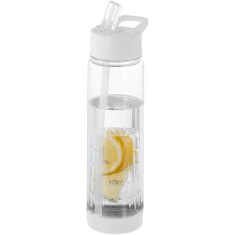 Tutti-frutti 740 ml Tritan™ infuser sport bottle Transparent white