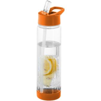 Tutti-frutti 740 ml Tritan™ infuser sport bottle Transparent orange