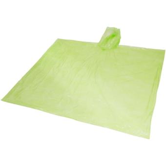 Ziva disposable rain poncho with storage pouch Lime