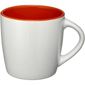 Aztec 340 ml ceramic mug White/orange