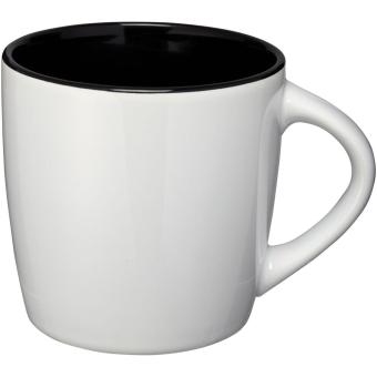 Aztec 340 ml ceramic mug White/black