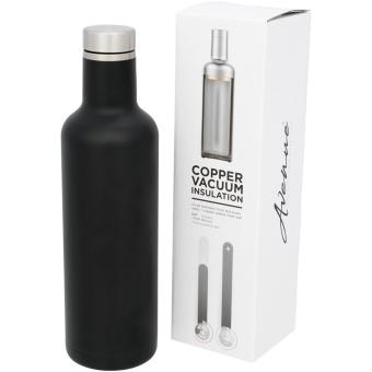 Pinto 750 ml copper vacuum insulated bottle Black