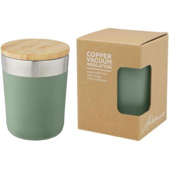 Lagan 330 ml Kupfer-Vakuum Isolierbecher mit Bambusdeckel Mintgrün