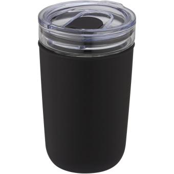 Bello 420 ml Glasbecher mit Außenwand aus recyceltem Kunststoff Schwarz