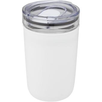 Bello 420 ml glass tumbler with recycled plastic outer wall White