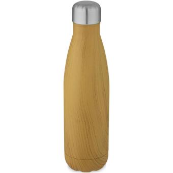 Cove 500 ml vacuum insulated stainless steel bottle with wood print Nature