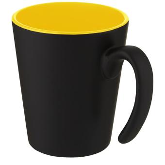 Oli 360 ml ceramic mug with handle Yellow/black