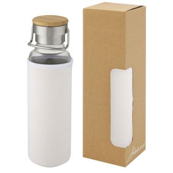 Thor 660 ml Glasflasche mit Neoprenhülle Weiß