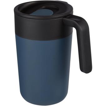 Nordia 400 ml double-wall recycled mug Dark blue