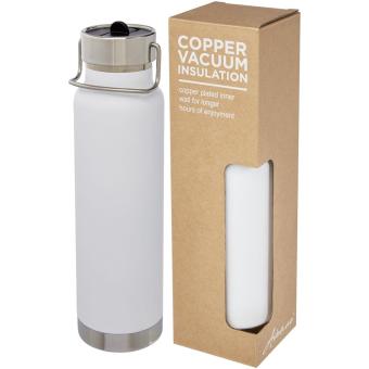Thor 750 ml Kupfer-Vakuum Sportflasche mit Trinkhalm Weiß