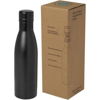 Vasa RCS-zertifizierte Kupfer-Vakuum Isolierflasche aus recyceltem Edelstahl, 500 ml Schwarz