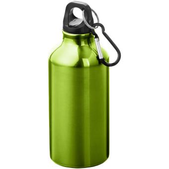 Oregon 400 ml RCS-zertifizierte Trinkflasche aus recyceltem Aluminium mit Karabinerhaken Apfelgrün