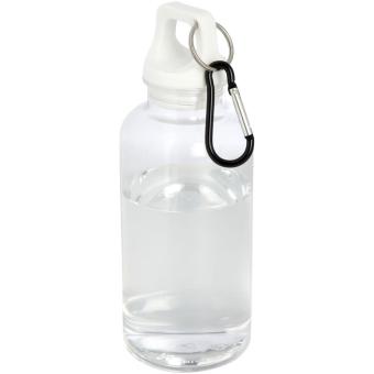 Oregon 400 ml RCS-zertifizierte Trinkflasche aus recyceltem Kunststoff mit Karabiner Weiß