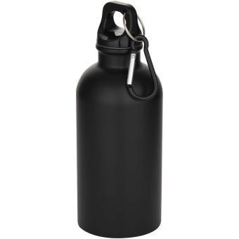 Oregon 400 ml matte RCS recycled single wall stainless steel water bottle with carabiner 