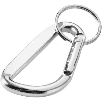 Timor RCS recycled aluminium carabiner keychain Silver