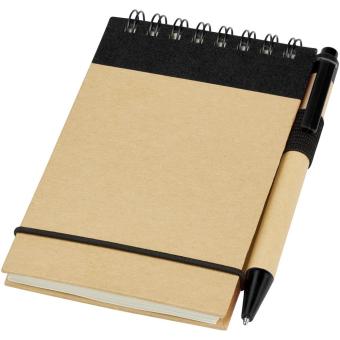 Zuse A7 recycled jotter notepad with pen, nature Nature,black