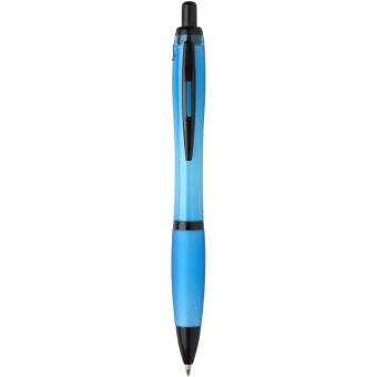 Nash recycled plastic ballpoint pen with black trims (black ink) Aqua