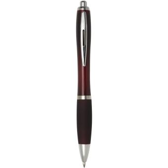 Nash ballpoint pen with coloured barrel and grip Merlot red