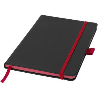 Colour-edge A5 hard cover notebook Black/red